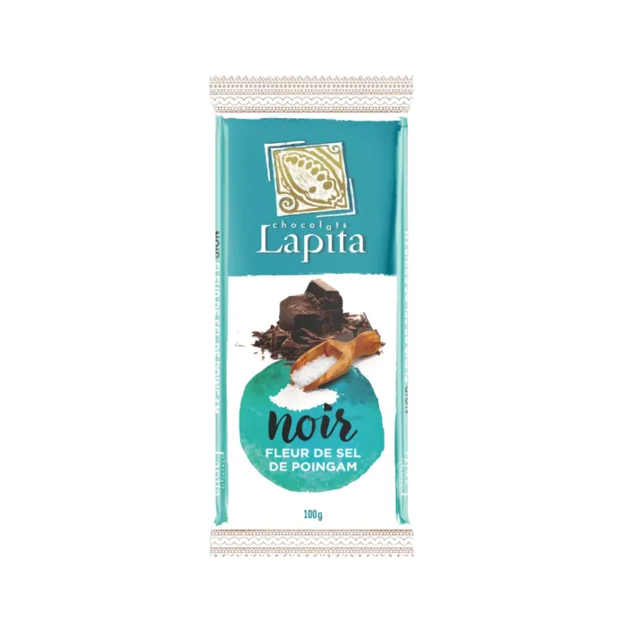 Tablette Lapita noir fleur de sel 100G