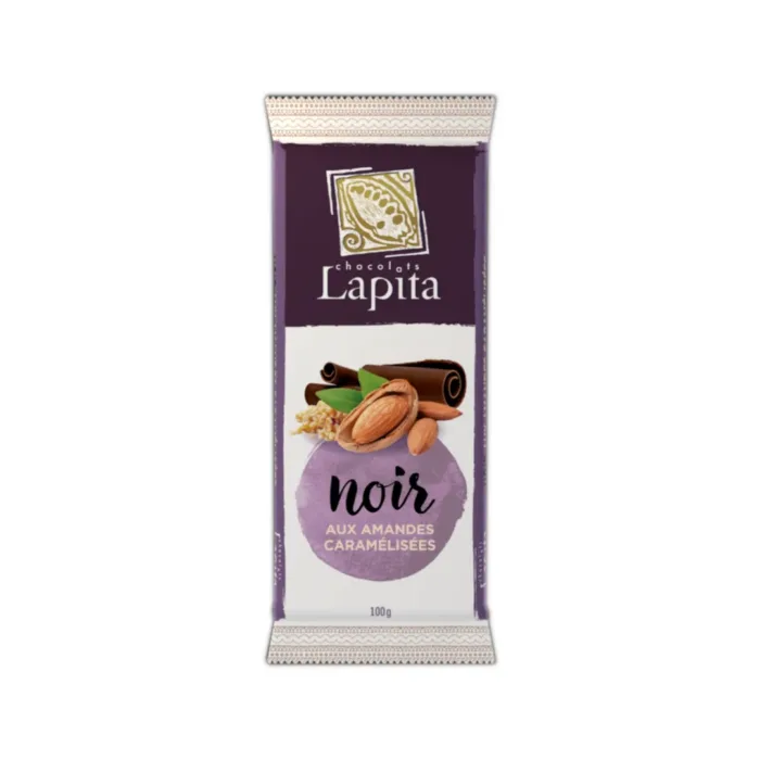 Tablette Lapita noir amande 100G