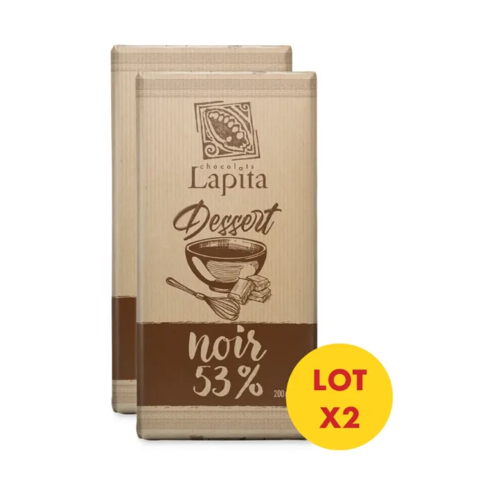 Lot de 2 tablettes Lapita Dessert 53% 2x200G