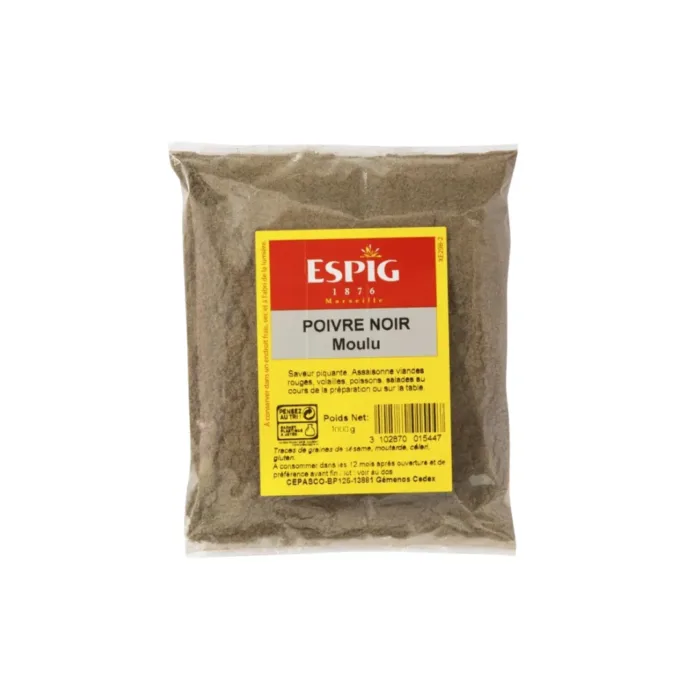Poivre noir moulu paquet 1KG