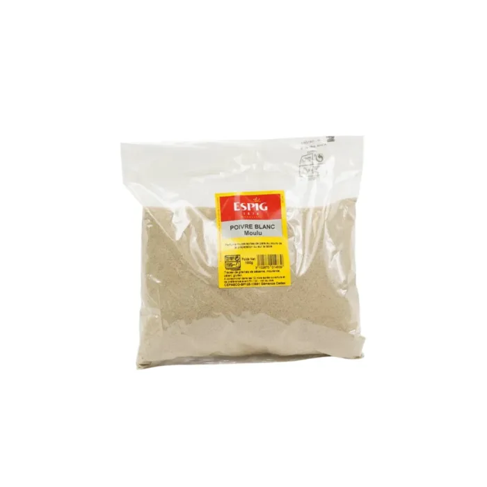 Poivre blanc moulu paquet 1KG