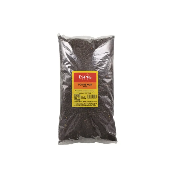 Poivre noir entier paquet 1KG