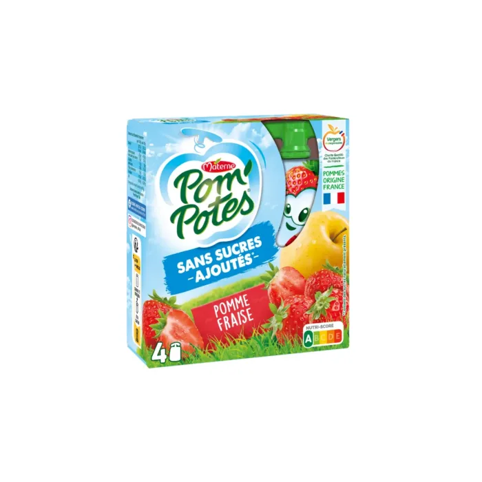 Pom'potes gourde SSA pomme fraise 4X90G