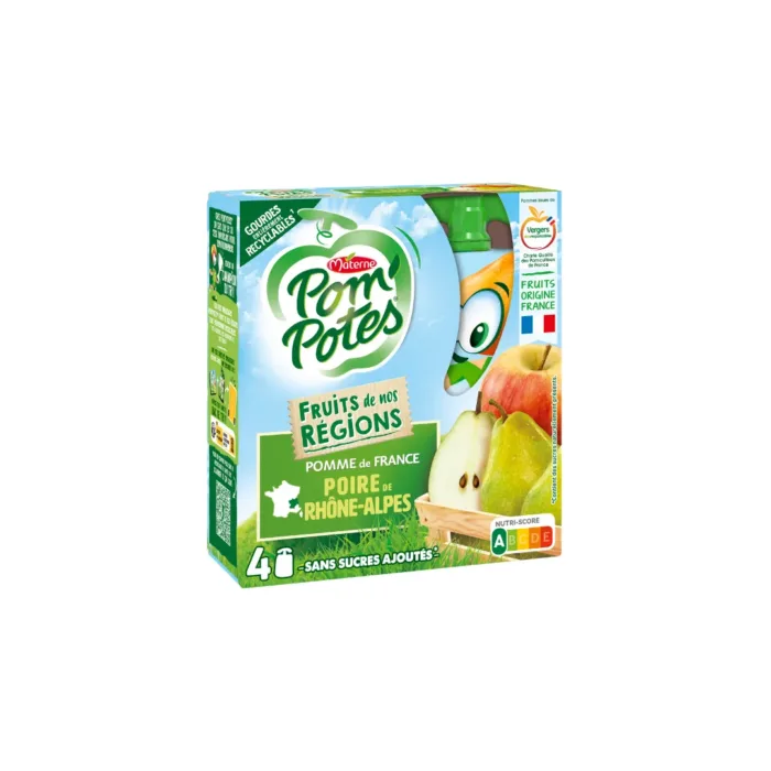 Pom'potes gourde SSA pomme poire 4X90G
