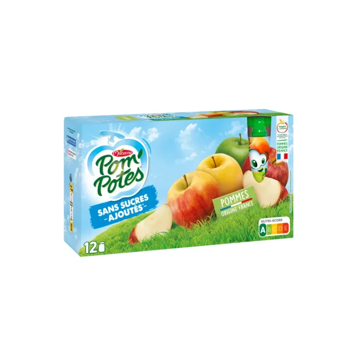 Pom'potes gourde SSA pomme 12X90G