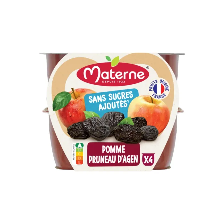 Compote Materne SSA pomme pruneau 4X100G