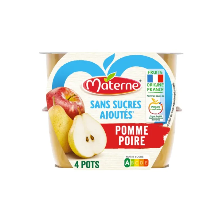Compote Materne SSA pomme poire 4X100G