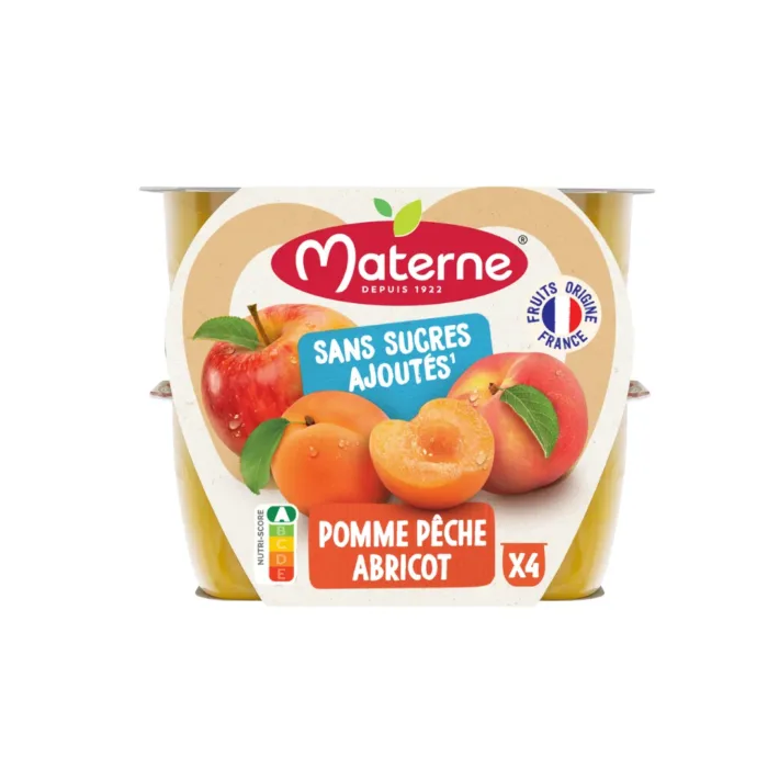Compote Materne SSA pom/pech/abr 4X100G