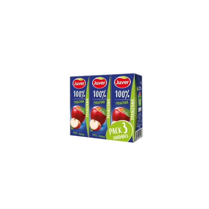 Jus Juver pomme pur jus brick 3X200ML