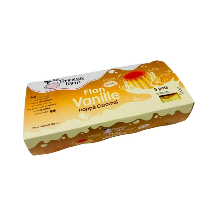 Flan vanille caramel Tennessee Farm 8X100G
