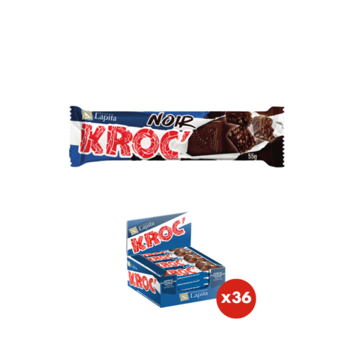 Barre de chocolat noir au riz souffé Kroc Lapita 55g